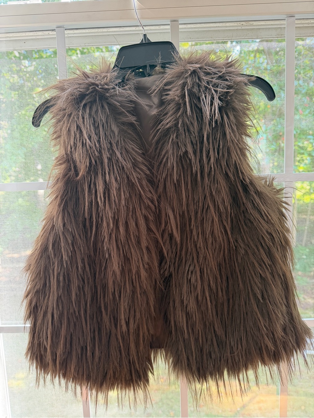 Faux Fur Vest - Brown